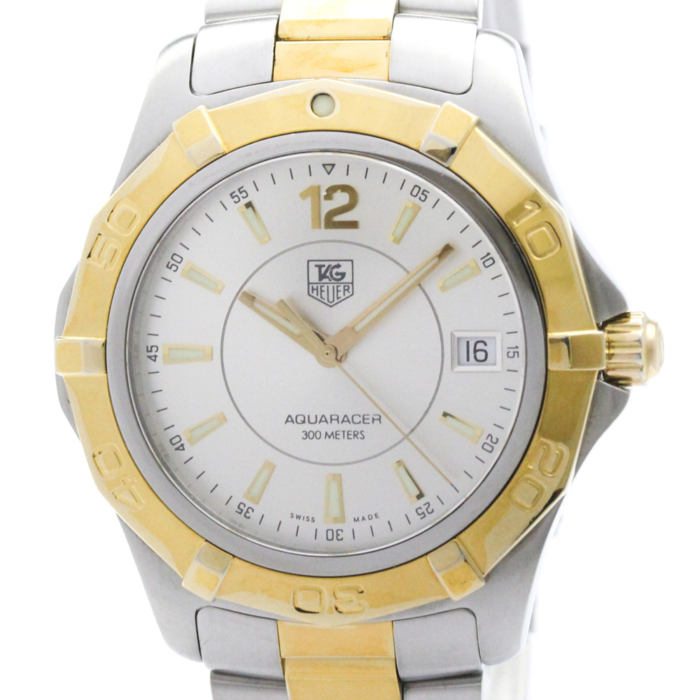 TAG HEUER Aquaracer Gold Plated Steel Quartz Watch WAF1120 Polished